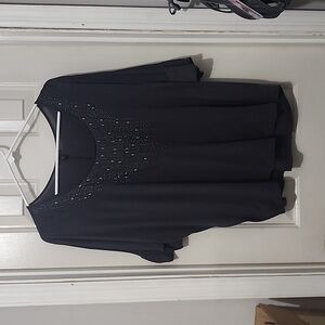 Express Blouse with Gem Accents